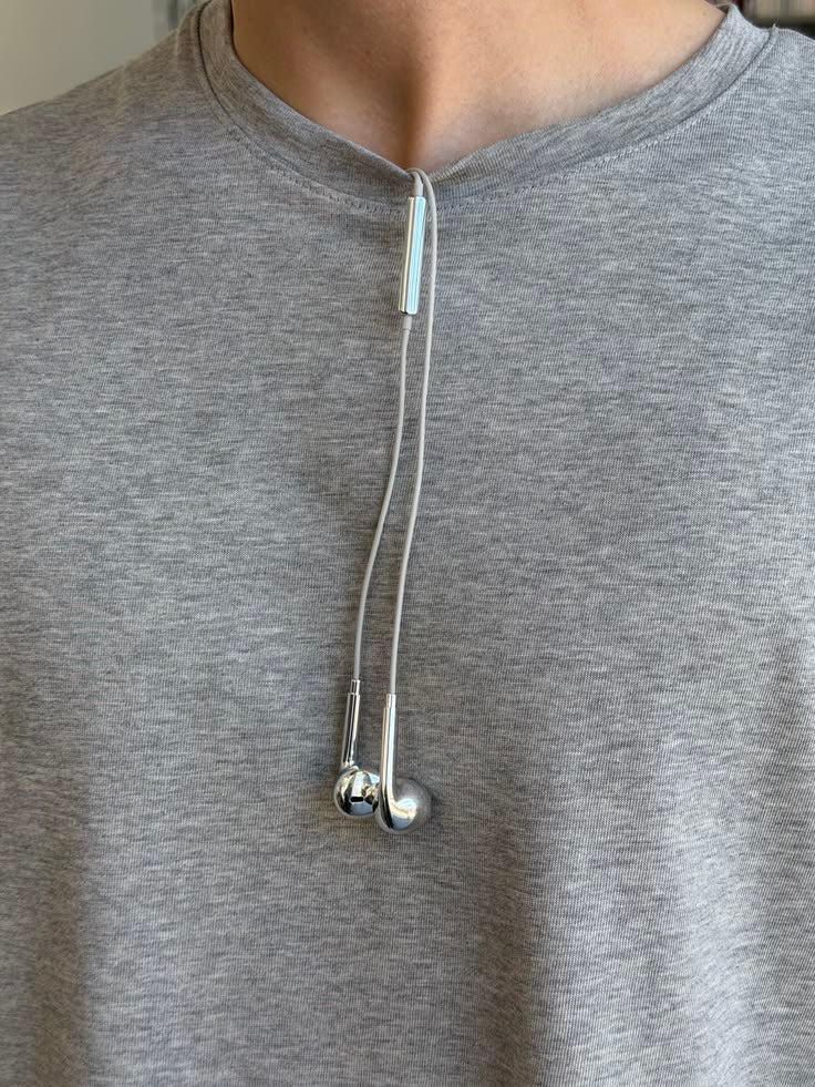 Sleek Fashion Silver Chrome In-Ear Earbuds