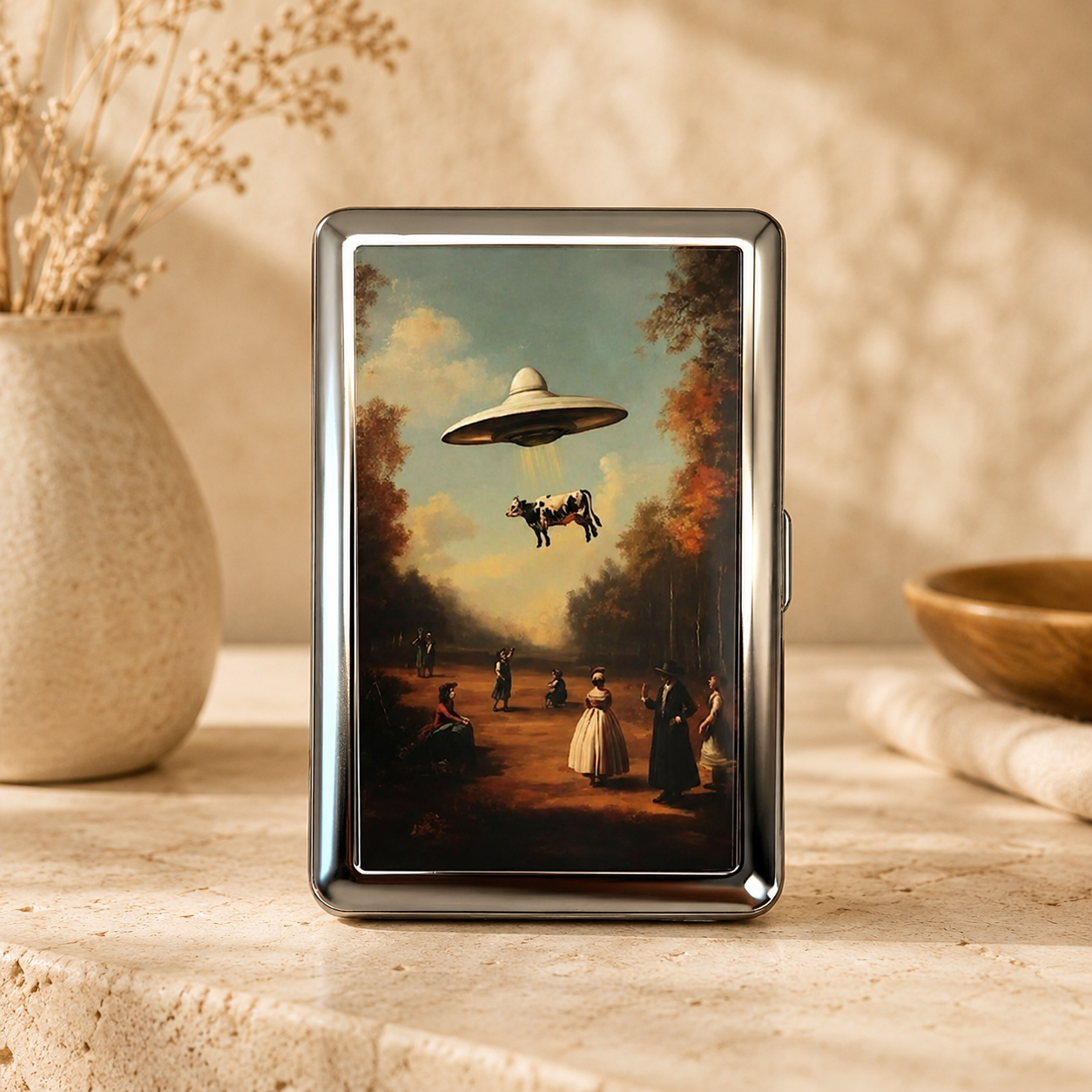 Vintage Metal Case Wallet | Metal Box, Stainless Steel Cigarette Box, Card Cash Box